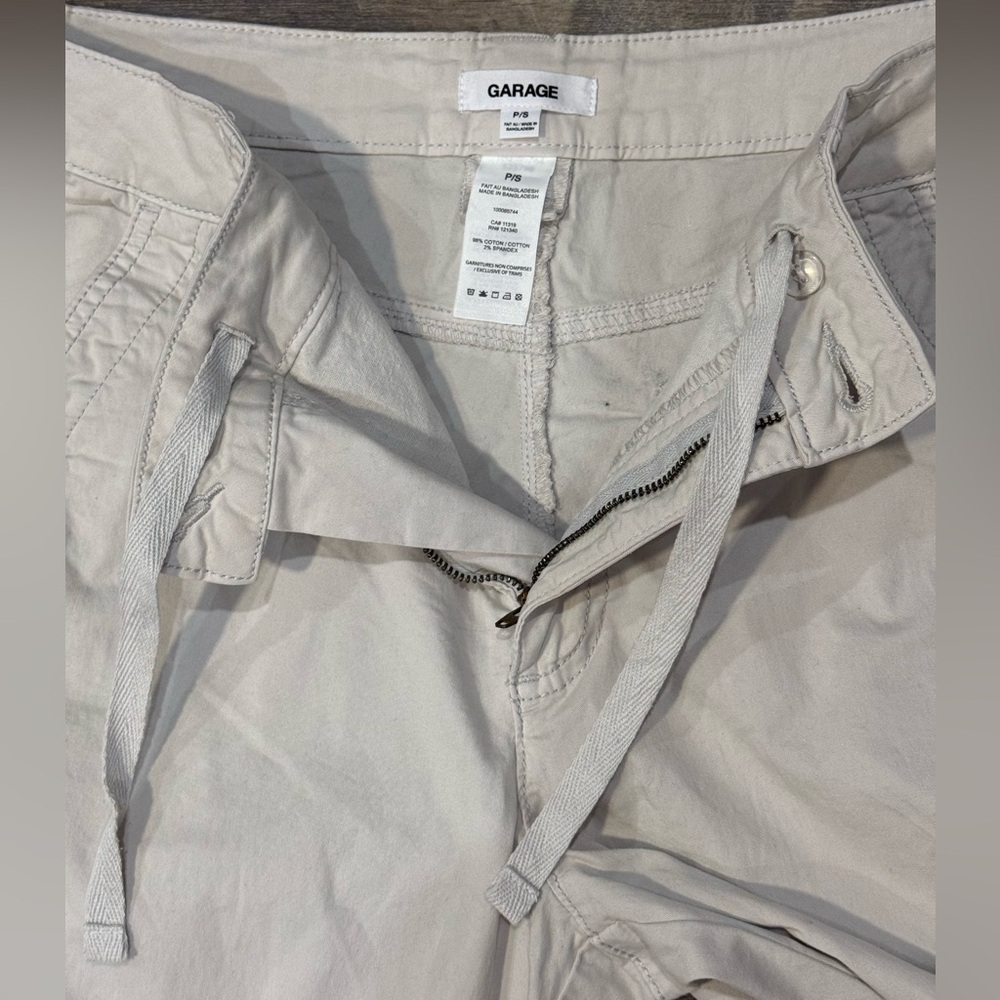 Garage Womens Cream Cargo Pants Size S straight leg. - Picture 8 of 10